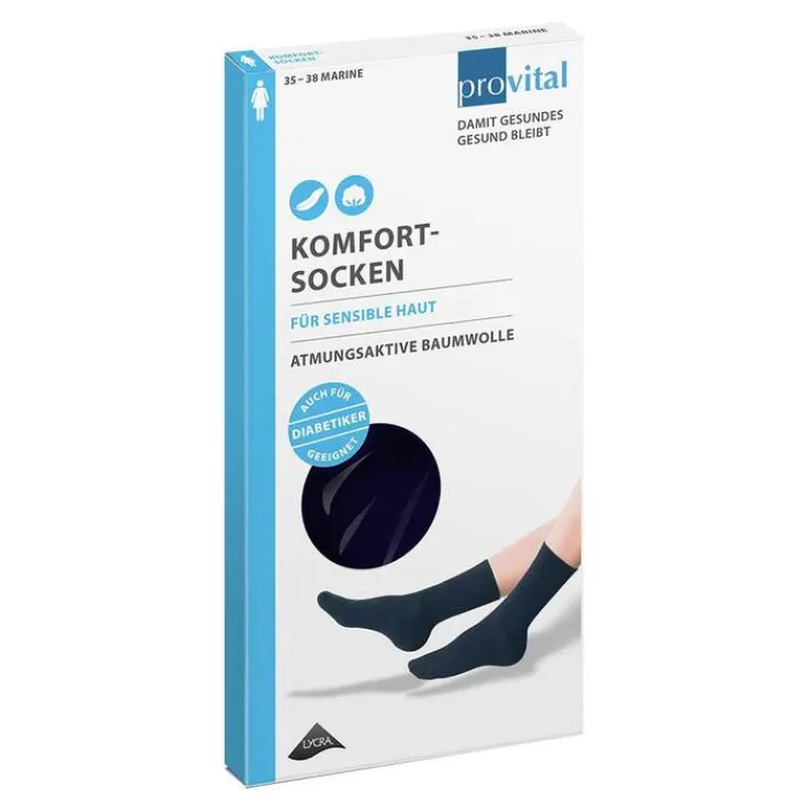Provital Komfortsocken women Größe 35 - 38 marine, 2 St