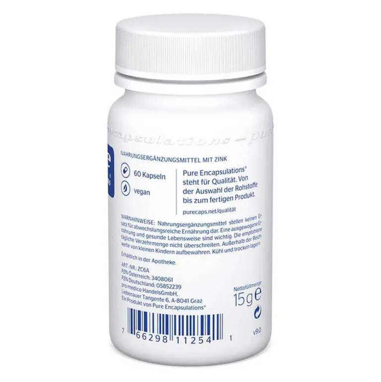 Outlet Zink Zinkcitrat Kapseln, 60 St Zink