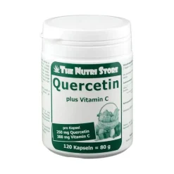 Quercetin 250 mg plus Vitamin C 300 mg Kapseln, 120 St Vitamin C (Ascorbinsäure)|Quercetin