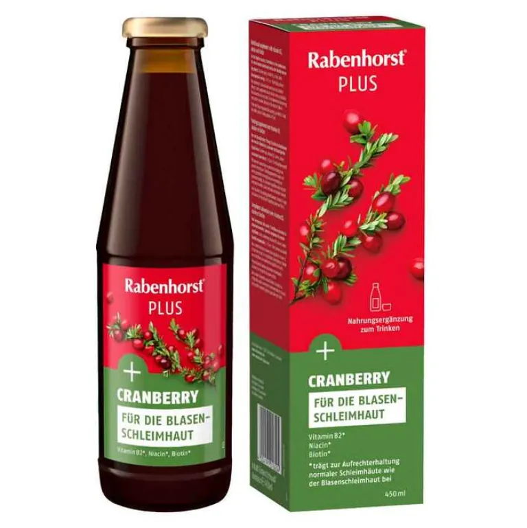 New Rabenhorst Cranberry Plus Saft, 450 ml