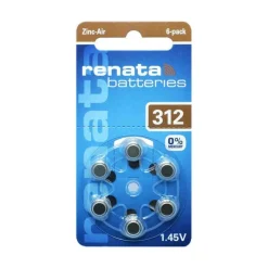 Sale Renata Hörgeräte Batterien ZA 312 DP6 0% HG, 6 St Batterien