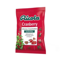 Hot Ricola ohne Zucker Cranberry Bonbons, 75 g