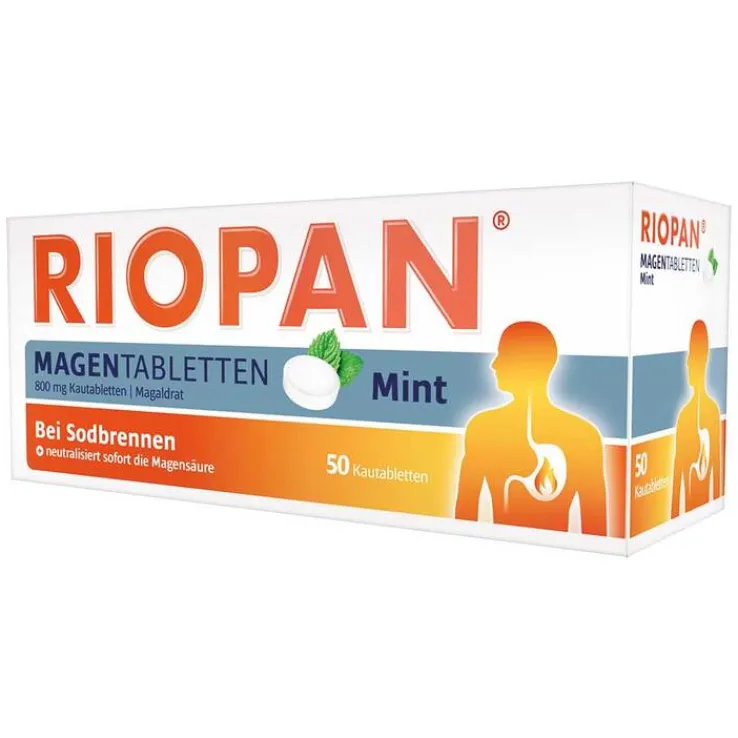 Riopan Magen Tabletten Mint 800 mg Kautabletten, 50 St