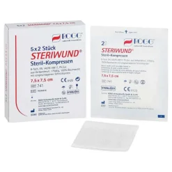 Rogg Steriwund Kompresse 7,5x7,5, 5X2 St