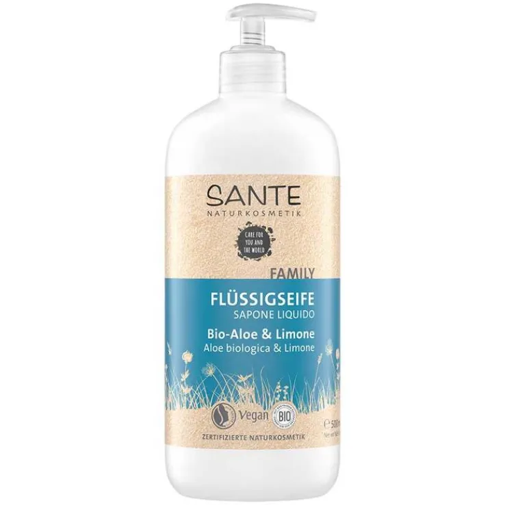 Sante Flüssigseife Bio-Aloe & Limone, 500 ml