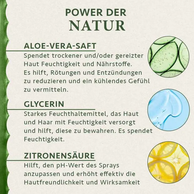 Hot Satin Naturel Bio Aloe Vera Spray vegan, 200 ml