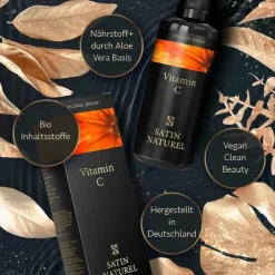 Clearance Satin Naturel Bio Vitamin C Serum Gesicht, 100 ml