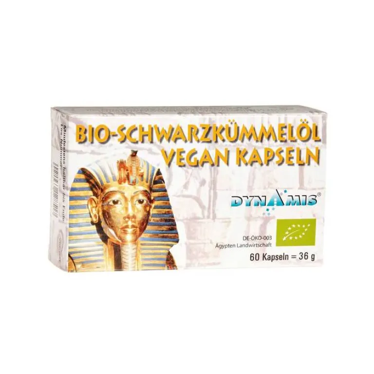 Online Dynamis Schwarzkümmel Bio Vegan Kapseln, 180 St