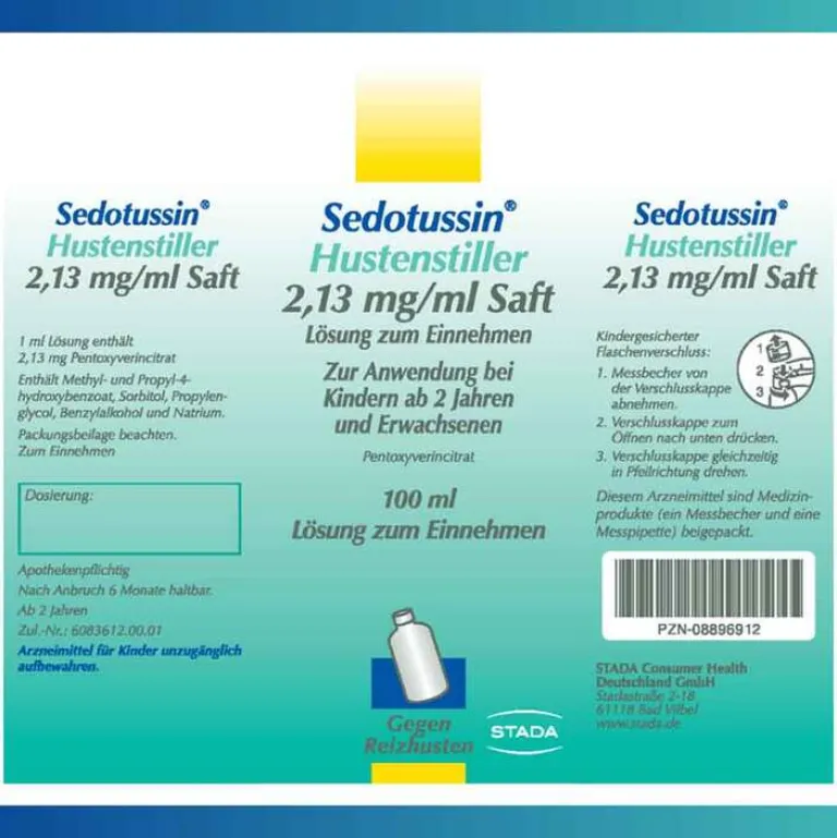 Clearance Sedotussin ® Hustenstiller Saft, 100 ml