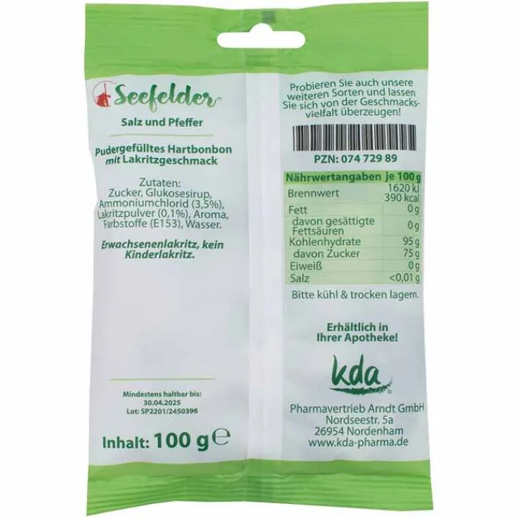 Seefelder Salz + Pfeffer KDA, 100 g