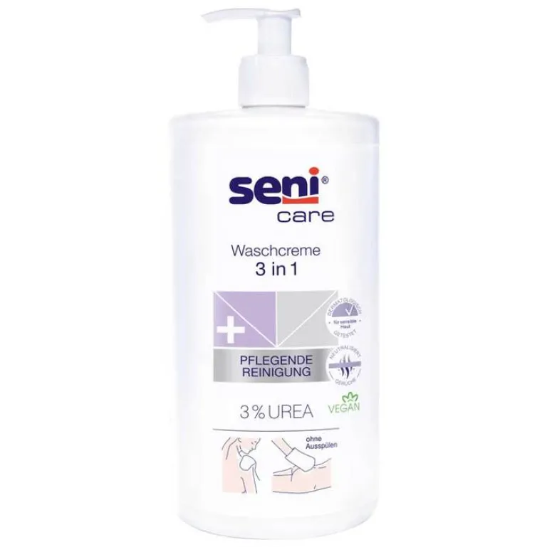 New Seni care Waschcreme 3in1 mit Urea, 1000 ml