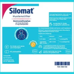 Silomat Hustenstiller Dextromethorphan mit Honig-Geschmack, 40 St