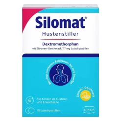 Hot Silomat Hustenstiller DMP Zitrone Lutschpastillen, 40 St