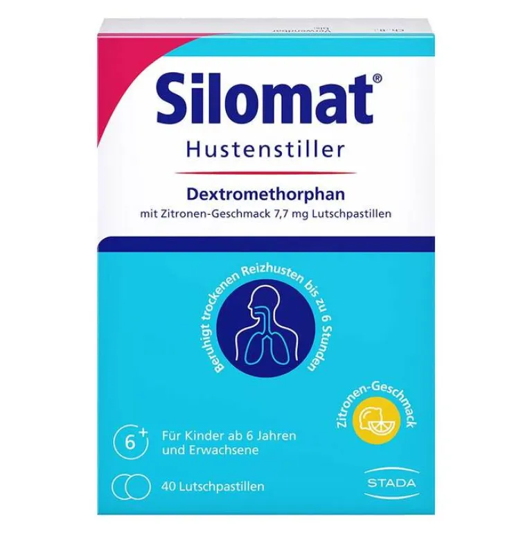 Hot Silomat Hustenstiller DMP Zitrone Lutschpastillen, 40 St