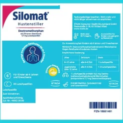 Hot Silomat Hustenstiller DMP Zitrone Lutschpastillen, 40 St