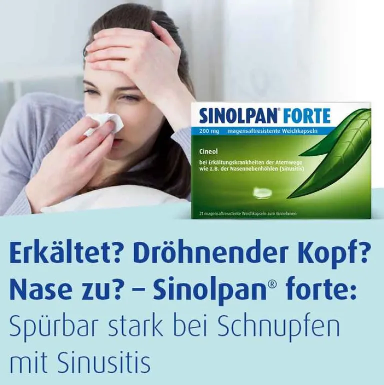 Hot SINOLPAN® FORTE 200 mg Weichkapseln, 50 St Schnupfen & Nasennebenhöhlen