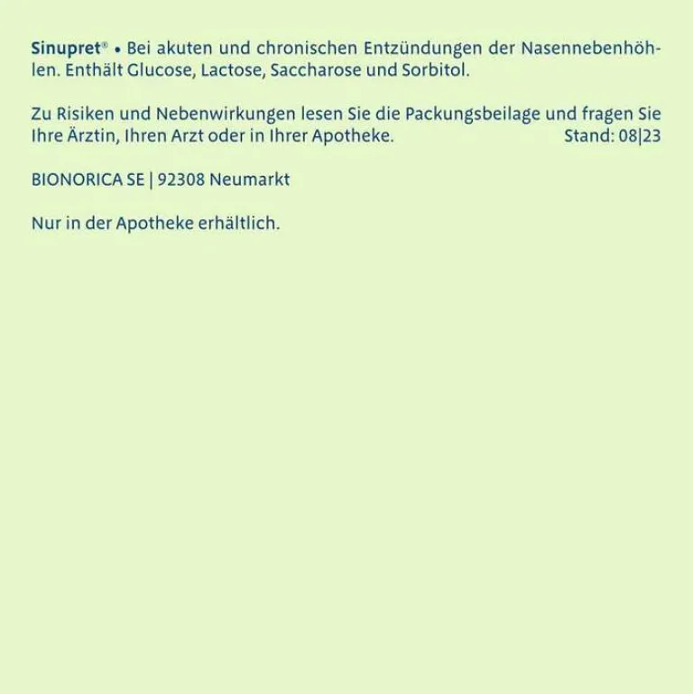 Sale ® überzogene Tabletten, 100 St Schnupfen & Nasennebenhöhlen