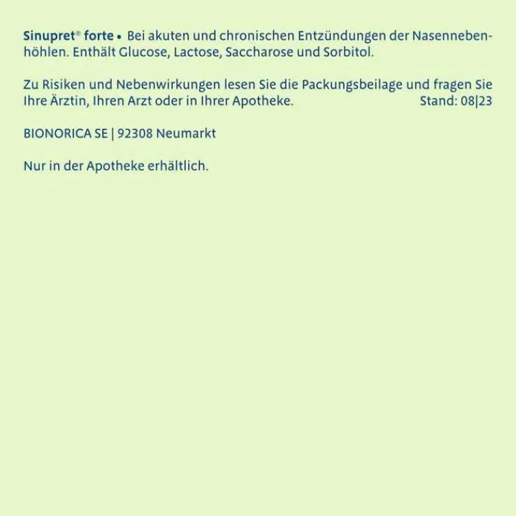 Sinupret forte überzogene Tabletten, 20 St