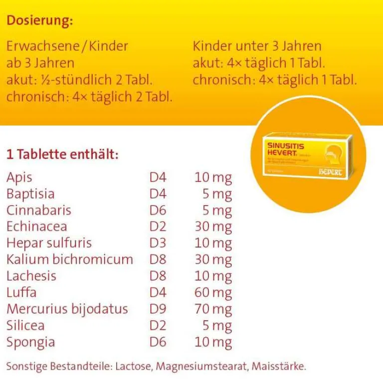 New Sinusitis Tabletten, 40 St Hevert|Schnupfen & Nasennebenhöhlen