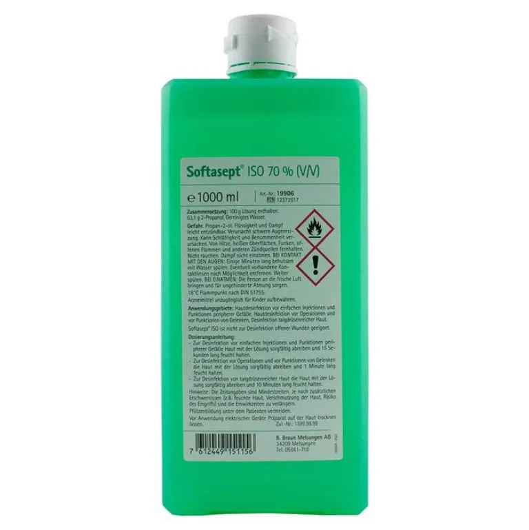 New B. Braun Softasept® ISO 70 % (V/V) Lösung , 1000 ml