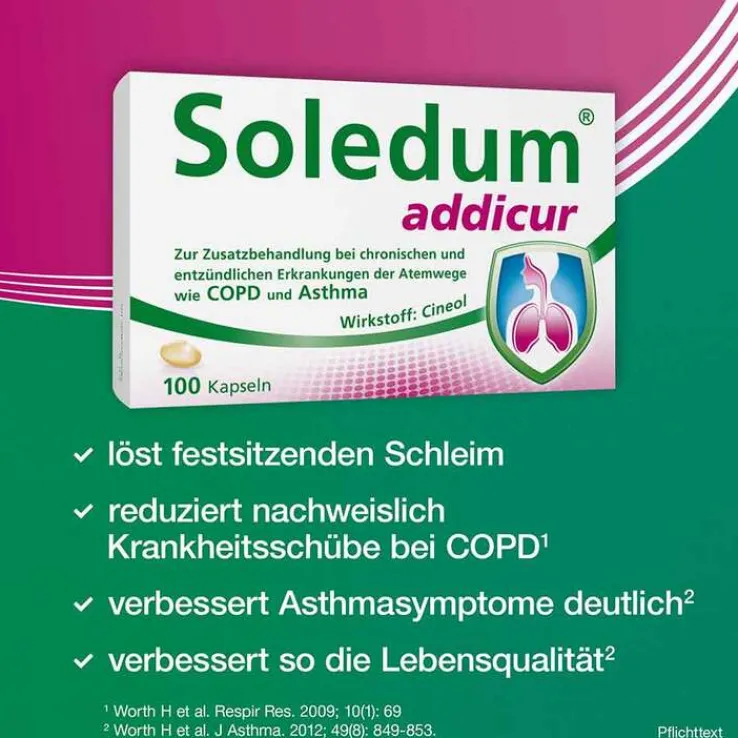Soledum addicur 200 mg magensaftresistent Weichkapseln, 100 St