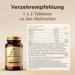 Sale Solgar Haut Haare Nägel Komplex Tabletten, 60 St