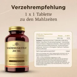 New Magnesium Citrat 200 mg Tabletten, 120 St Magnesium