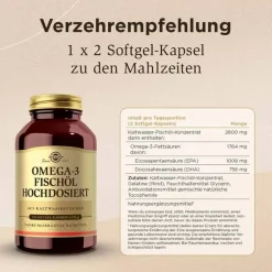 Discount Solgar Omega-3 Fischöl hochdosiert Kapseln, 100 St