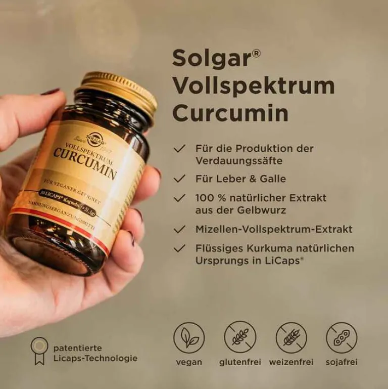 Hot Solgar Vollspektrum Curcumin Kapseln, 30 St