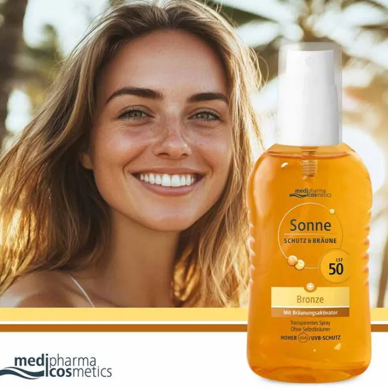 New Sonne Schutz & Bräune Pump-Spray bronze LSF 50, 200 ml Lsf 50+
