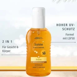 New Sonne Schutz & Bräune Pump-Spray bronze LSF 50, 200 ml Lsf 50+