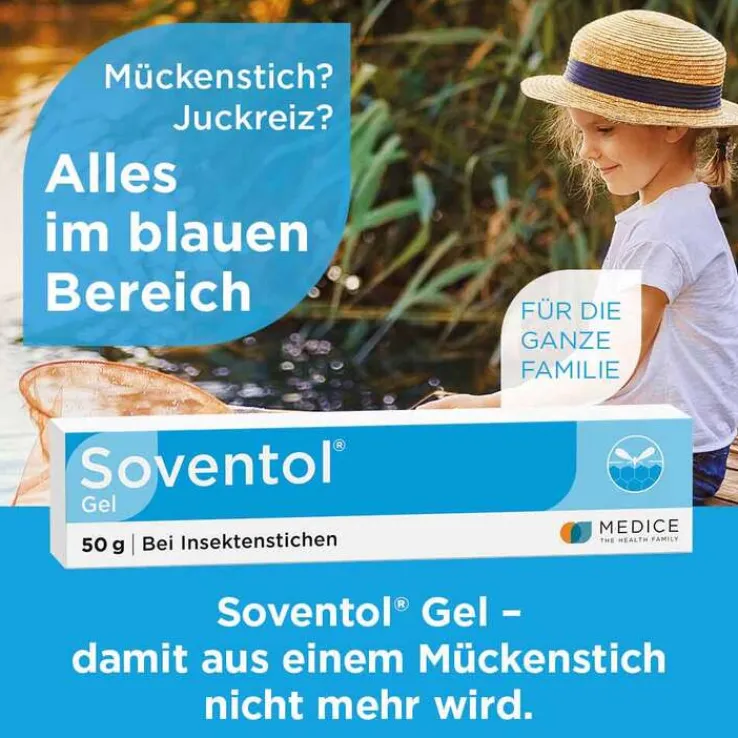 Soventol Gel bei Insektenstichen und Juckreiz auf der Haut, 50 g
