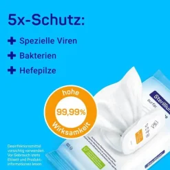 surface wipes Oberflächendesinfektion, 60 St Flächendesinfektionsmittel