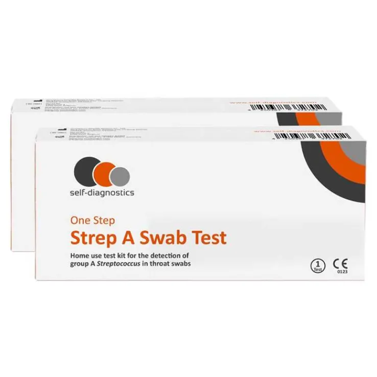 Strep A Test Testkassette Home Use Rachenabstrich, 2 St