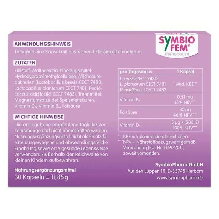 Symbiofem Menopause Kapseln, 30 St