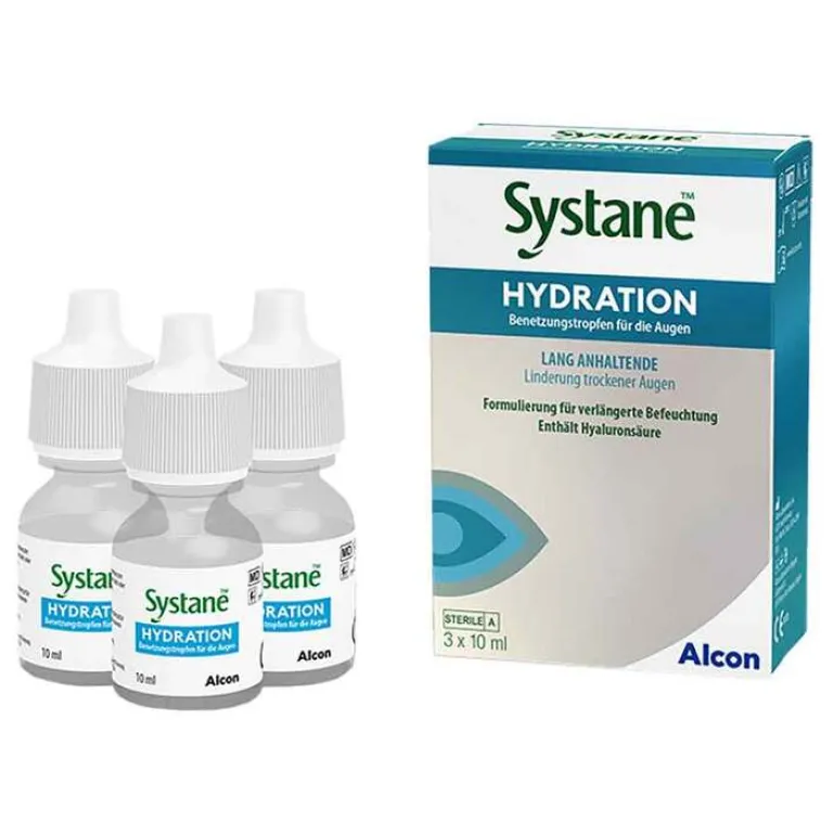 Best Hydration Benetzungstropfen für die Augen, 3X10 ml Augentropfen Trockene Augen