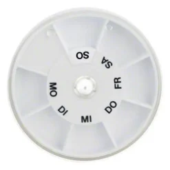 Tablettenspender Icron 7 Fäch.transparent Deck.rund, 1 St