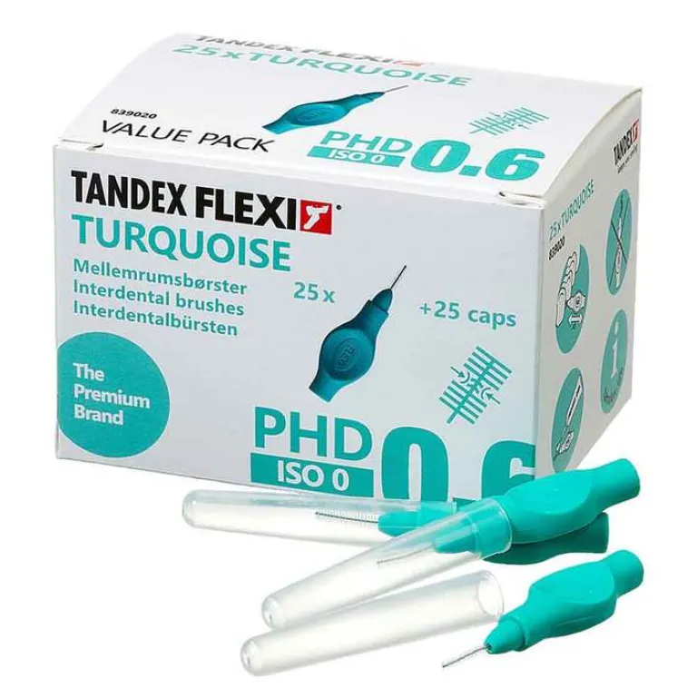 Hot Flexi Interdentalbürste turquoise PHD0.6 / ISO0, 25X1 St Zwischenraumreinigung