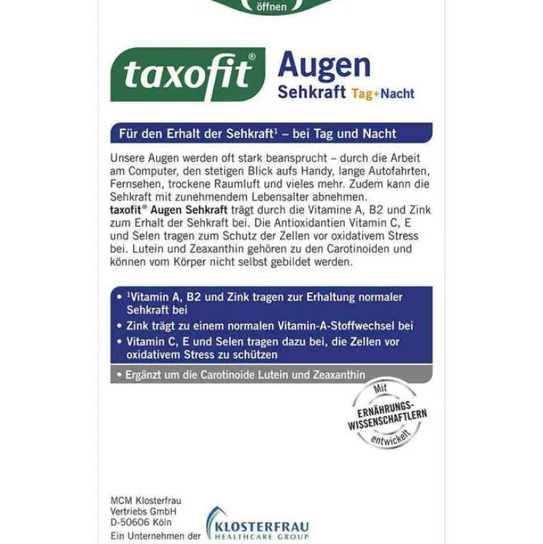 Hot Taxofit Augen Sehkraft Kapseln, 30 St