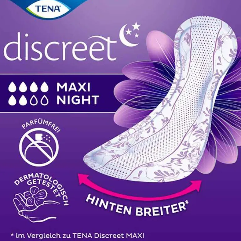 Outlet Tena Lady TENA® discreet Maxi Night Einlagen bei Inkontinenz, 6X12 St