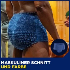 Hot ® MEN ACTIVE FIT Plus Pants blau S/M bei Inkontinenz, 4X12 St Windeln & Pants
