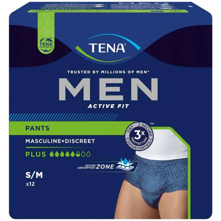 Sale ® MEN ACTIVE FIT Plus Pants blau S/M bei Inkontinenz, 12 St Windeln & Pants