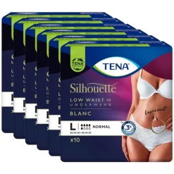 Clearance Silhouette LOW WAIST BLANC Normal Pants L bei Inkontinenz, 6X10 St Windeln & Pants