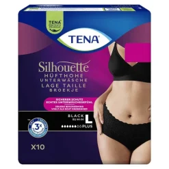 Tena Silhouette Plus L black Inkontinenz Pants, 10 St