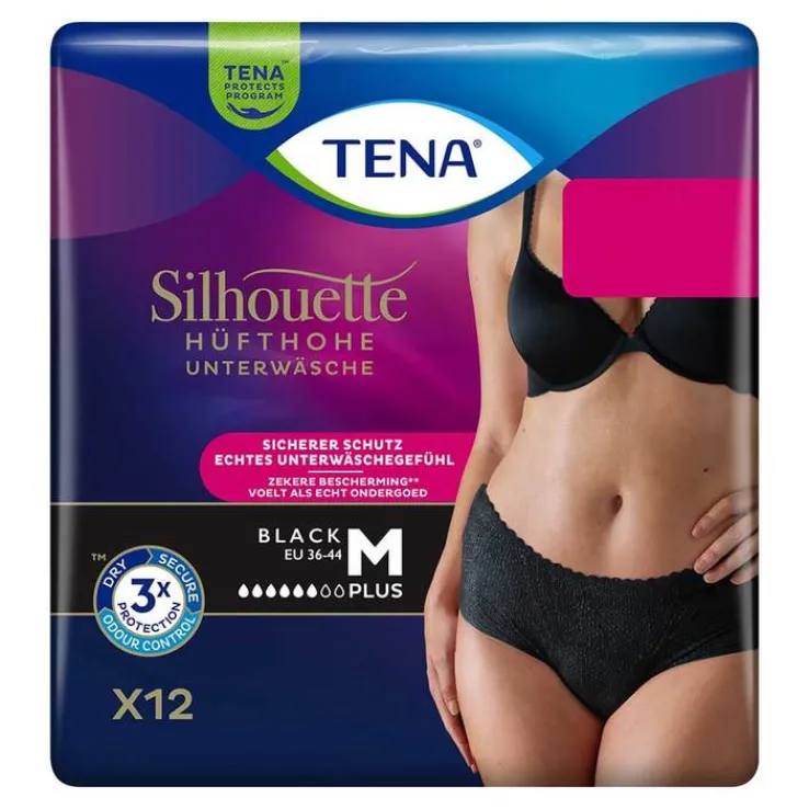 Tena Silhouette Plus M black Inkontinenz Pants, 12 St