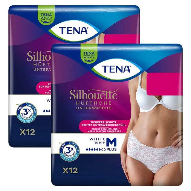 Discount Silhouette Plus M white Inkontinenz Pants, 2X12 St Windeln & Pants