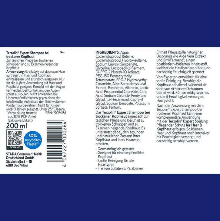 Clearance Expert Shampoo bei trockener Kopfhaut, 200 ml Shampoos|Haarausfall & Schuppen