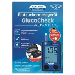 New Testamed Glucocheck Advance Starter-Kit mg / dl mmol / l, 1 St Blutzuckermessgerät
