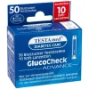 Discount Testamed ® GlucoCheck ADVANCE Teststreifen mit 10 Soft-Lanzetten, 1 P