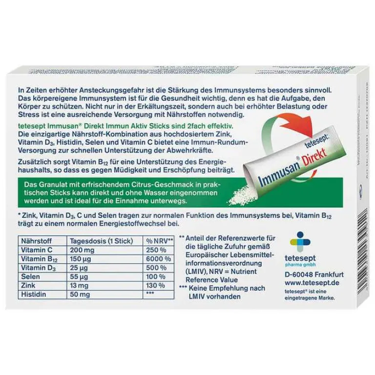 Sale Immusan Direkt Zink + D3 + B12 Granulat, 14 St Immunsystem